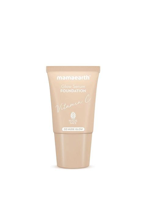 Mamaearth Glow Serum Mini Foundation With Vitamin C Turmeric 18Ml Nude 03