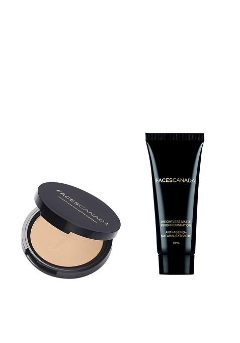 Faces Canada Set Of Weightless Matte Compact Ivory 01 Foundation