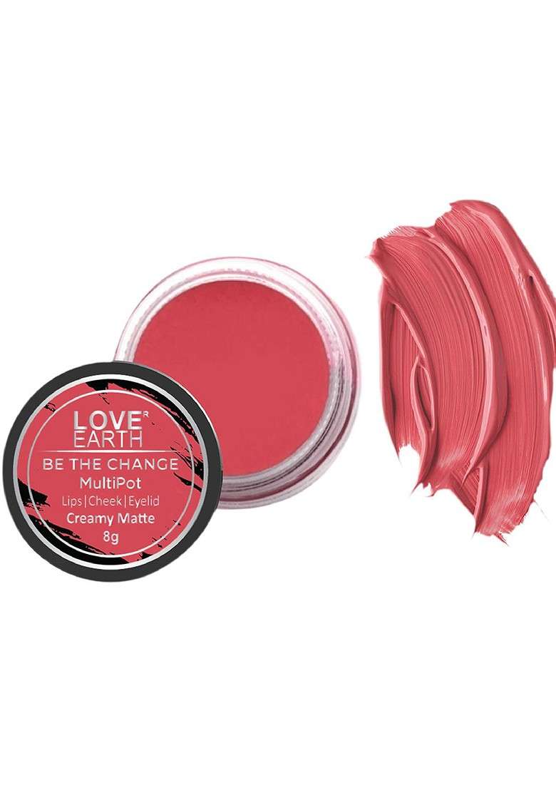 Love Earth Set Of Multipot Lip Cheek Eyelid Tint Mousse Lipstick Gloss It Up - Indya