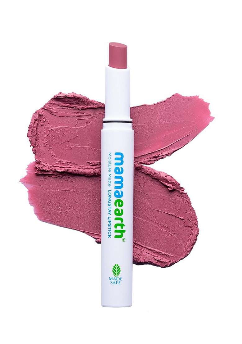 Mamaearth Set Of 2 Moisture Matte Long Stay Lipsticks 4 G Pink Tulip Carnation Nude - Indya