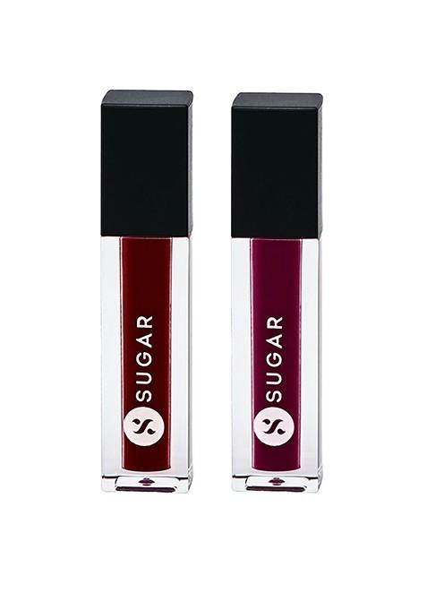 Sugar Cosmetics Set Of 2 Smudge Me Not Liquid Mini Lipstick 1 1Ml Each Shade 01 08