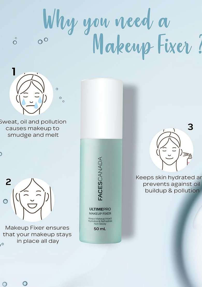 Faces Canada Set Of Weightless Matte Foundation Natural 02 Ultime Pro Makeup Fixer - Indya