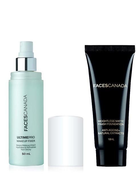 Faces Canada Set Of Weightless Matte Foundation Natural 02 Ultime Pro Makeup Fixer