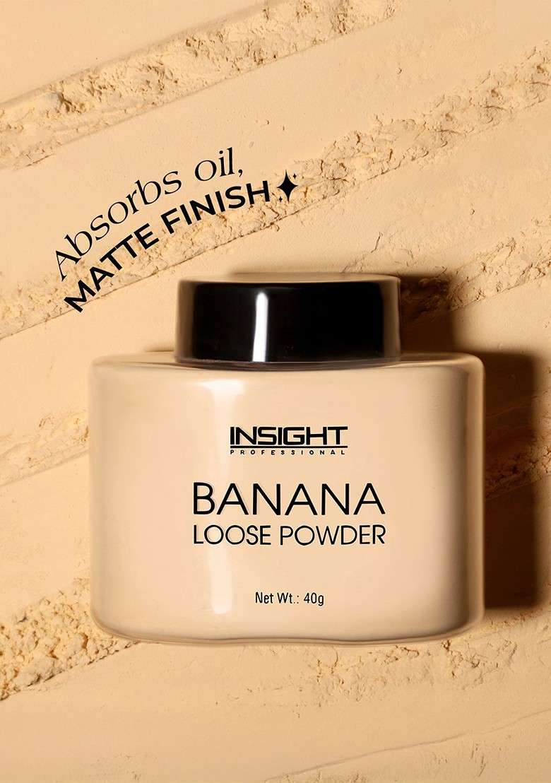 Insight Cosmetics Matte Finish Banana Loose Powder To Enhance Skin Tone 40G - Indya