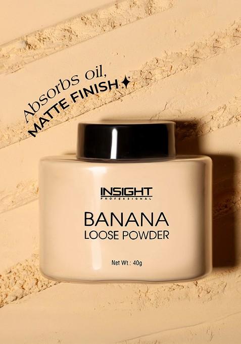 Insight Cosmetics Matte Finish Banana Loose Powder To Enhance Skin Tone 40G