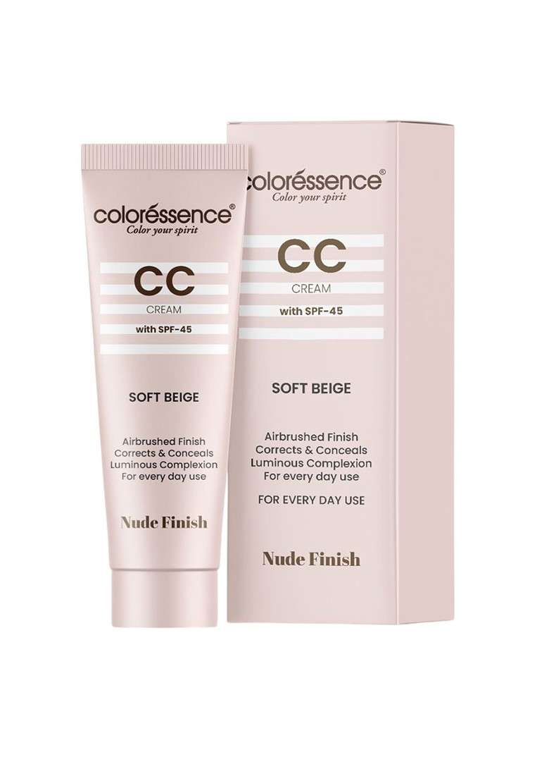 Coloressence Tone Correct Cc Cream 30Gm Soft Beige - Indya