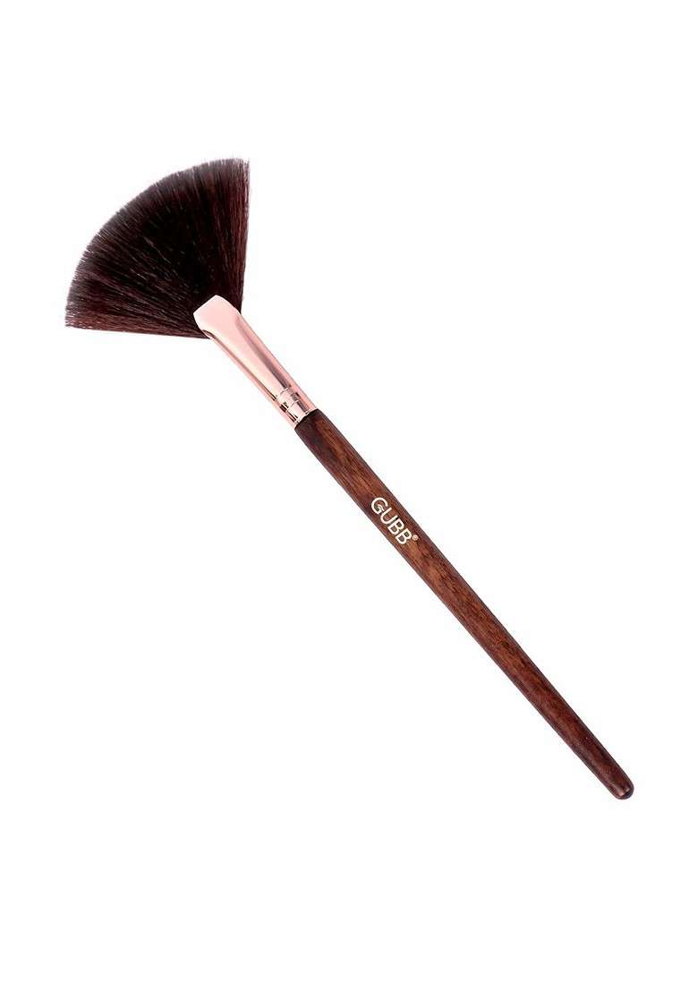 Gubb Highlighter Makeup Fan Brush Brown - Indya