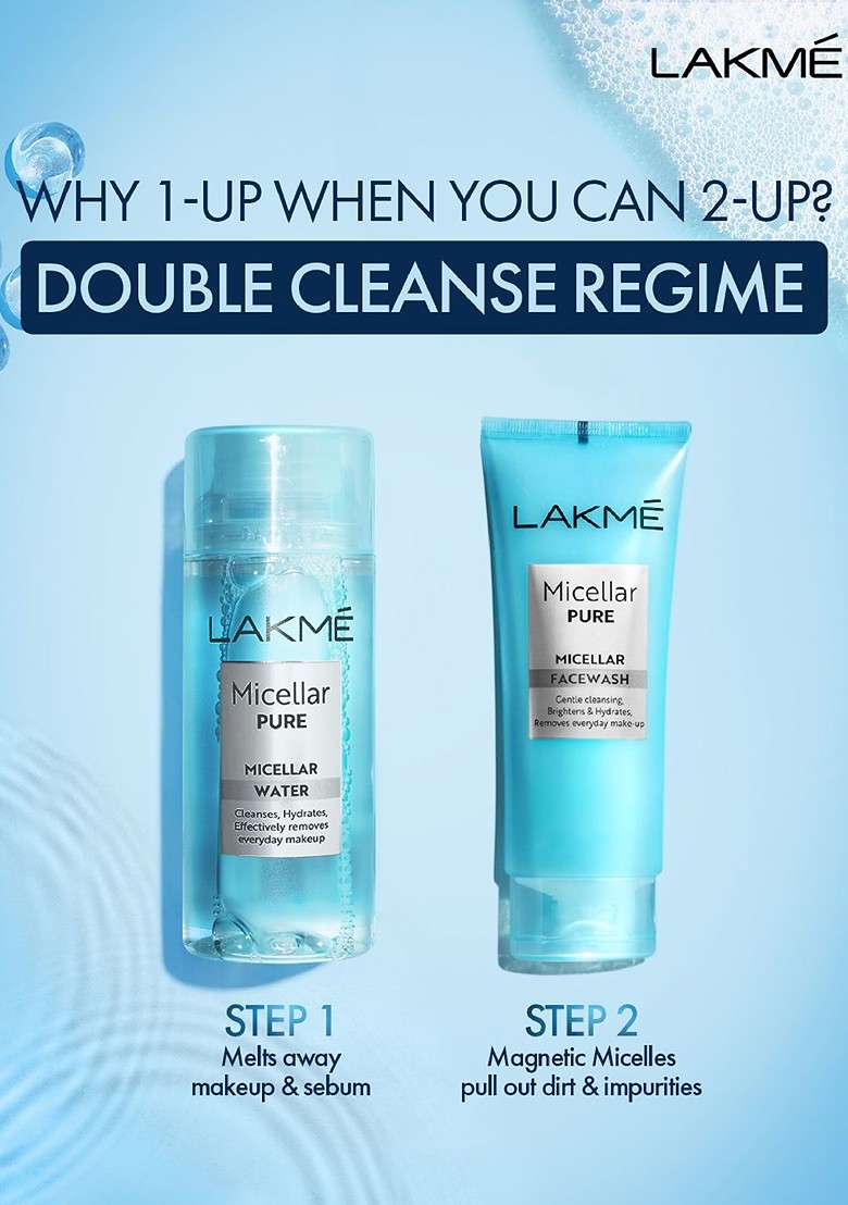Lakme Pure Micellar Water Makeup Remover 100 Ml - Indya