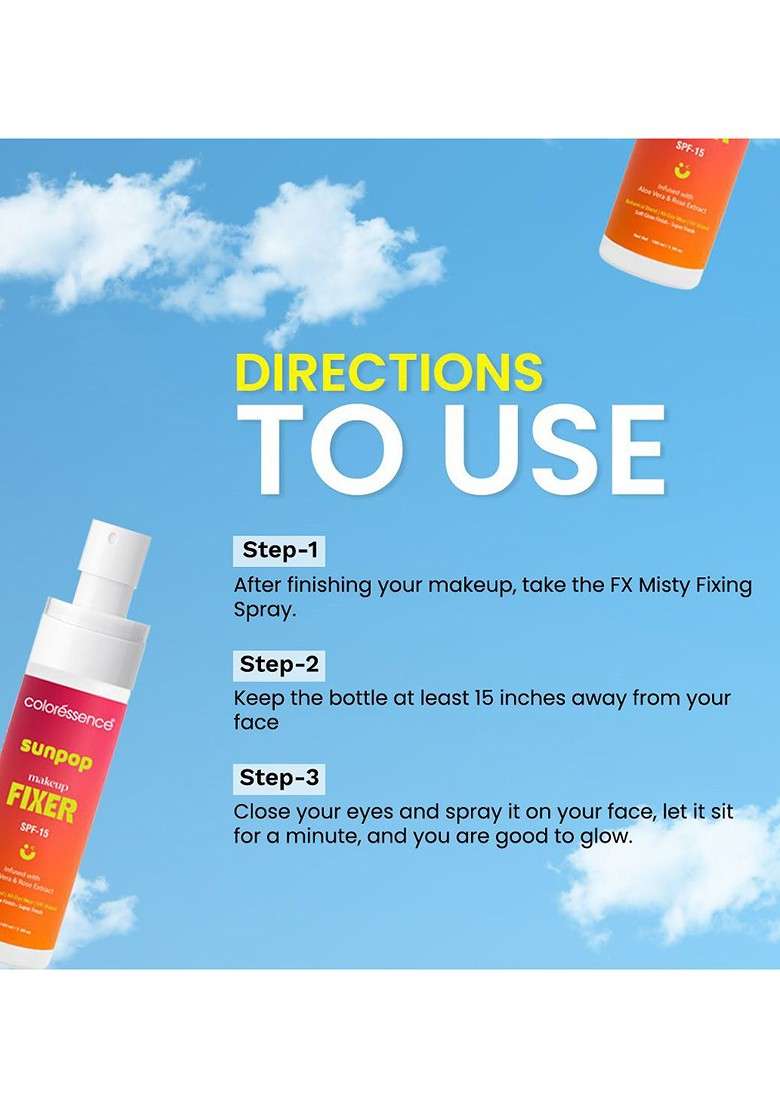 Coloressence Sunpop Makeup Fixer Spf 15 100 Ml - Indya