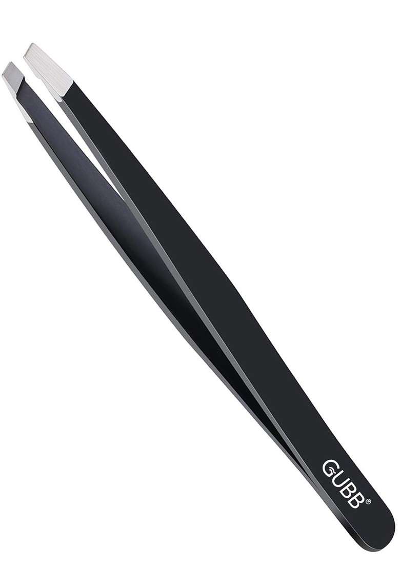 Gubb Metal Slant Tip Tweezer Plucker Black - Indya