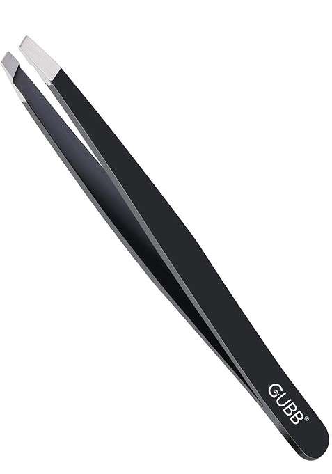 Gubb Metal Slant Tip Tweezer Plucker Black