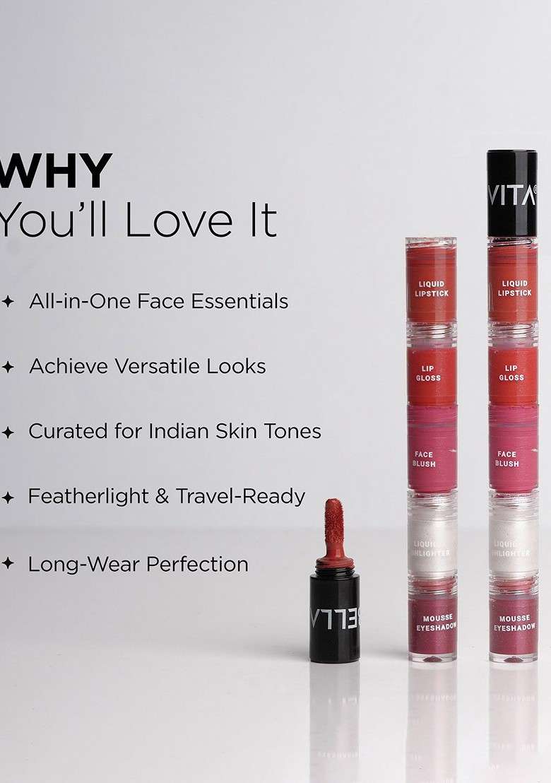 Bella Vita Organic High Five 5 In 1 Face Glam Makeup Stack 4 3 Ml Fresh - Indya