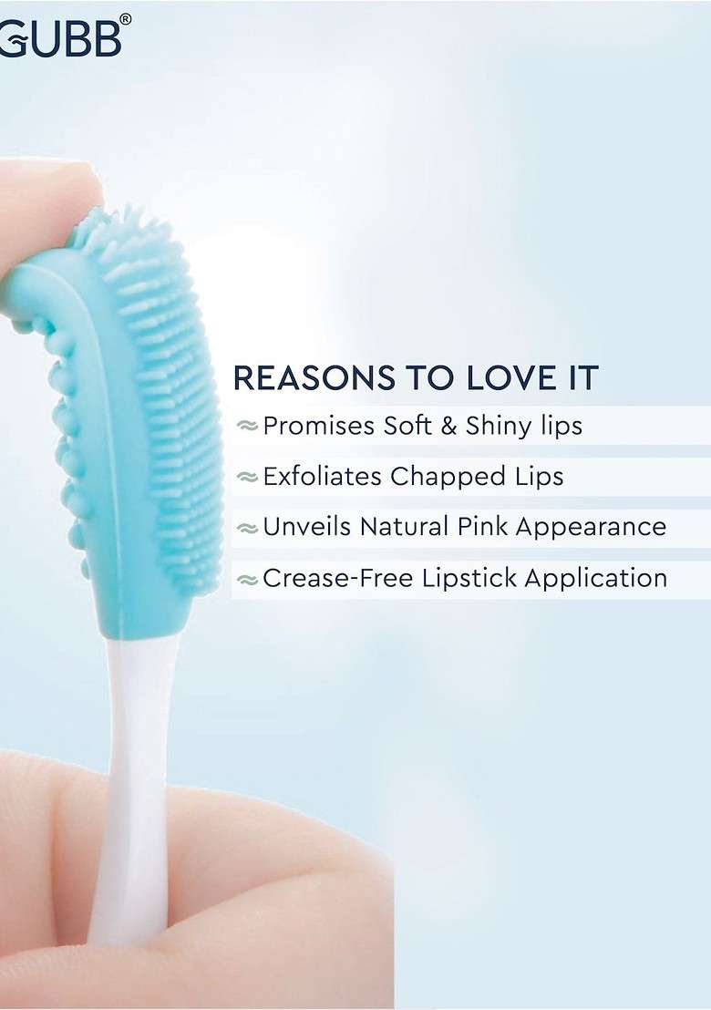 Gubb Set Of 2 Silicone Exfoliating Lip Scrubber Brush - Indya