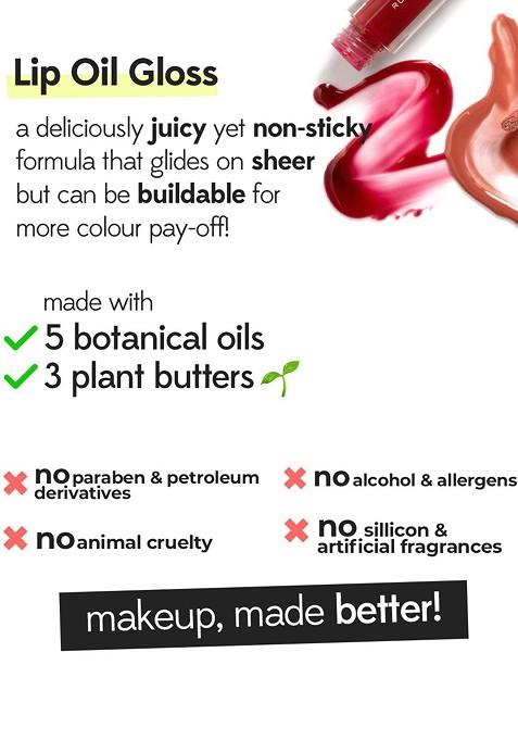 Ruby'S Organics Hydrating Nourishing Lip Oil Gloss With Almond 6 5Ml Pumpkin Spice