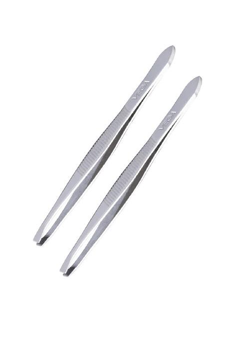 Vega Set Of 2 Tweezer Silver Toned