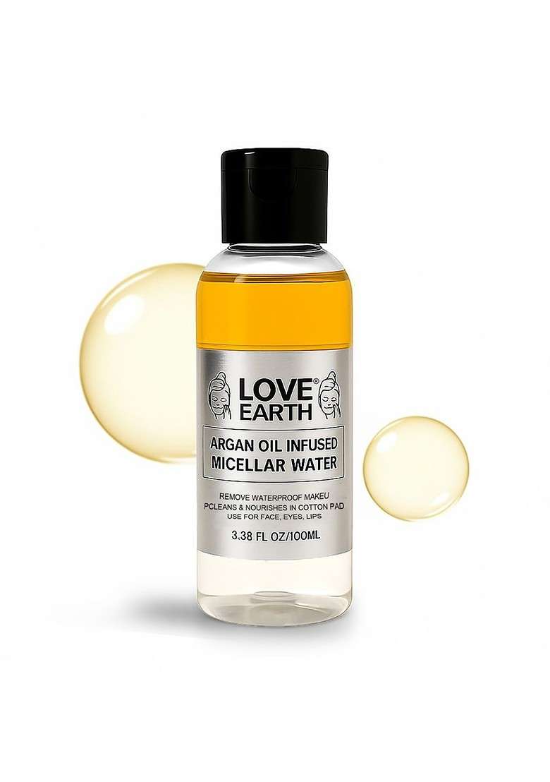 Love Earth Argan Oil Infused Micellar Water Makeup Pollutant Remover 100 Ml - Indya