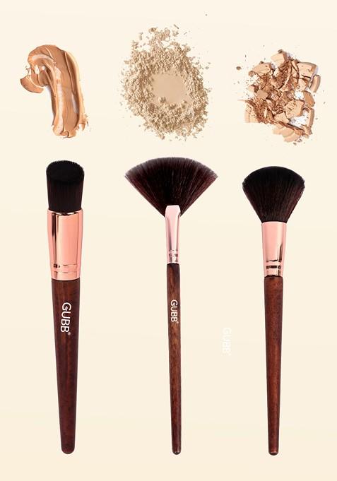 Gubb Set Of 3 Spotlight Makeup Foundation Powder Brushes