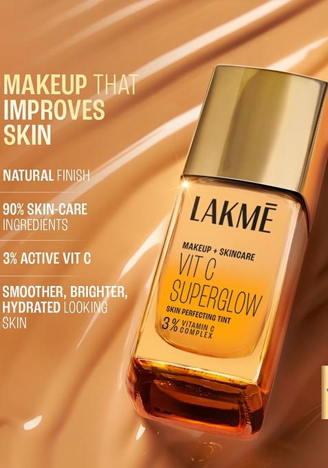 Lakme Makeup Skincare 3 Vit C Superglow Skin Perfecting Tint 25Ml Warm Beige W240