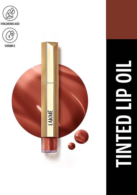 Lakme 9To5 Overtime Shine Tinted Lip Oil Gloss With Almond 5 3Ml Cocoa Truffle