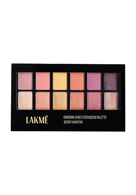 Lakme Glitterati Chroma Chic Eye Shadow Palette For Rich Color Payoff 12G Sundowner
