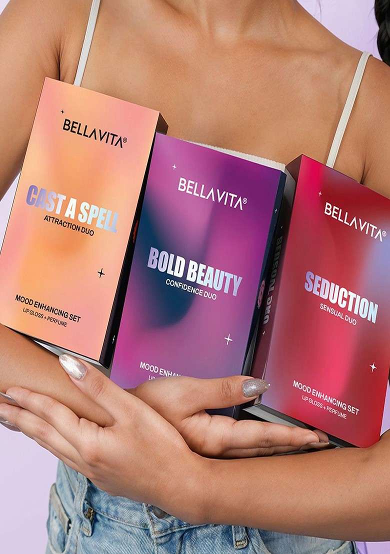 Bella Vita Organic Mood Enhancing Bold Beauty Gift Set Of 2 Perfume 15Ml Lip Gloss 4Ml - Indya