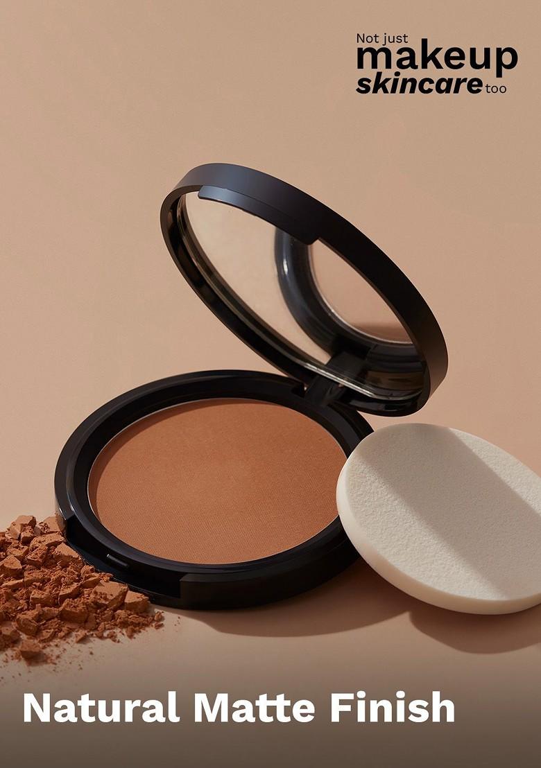 Pilgrim Matte Finish Compact Powder For Radiant Skin 9G Rich Caramel 325