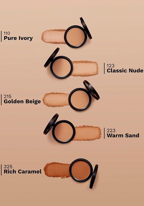 Pilgrim Matte Finish Compact Powder For Radiant Skin 9G Rich Caramel 325