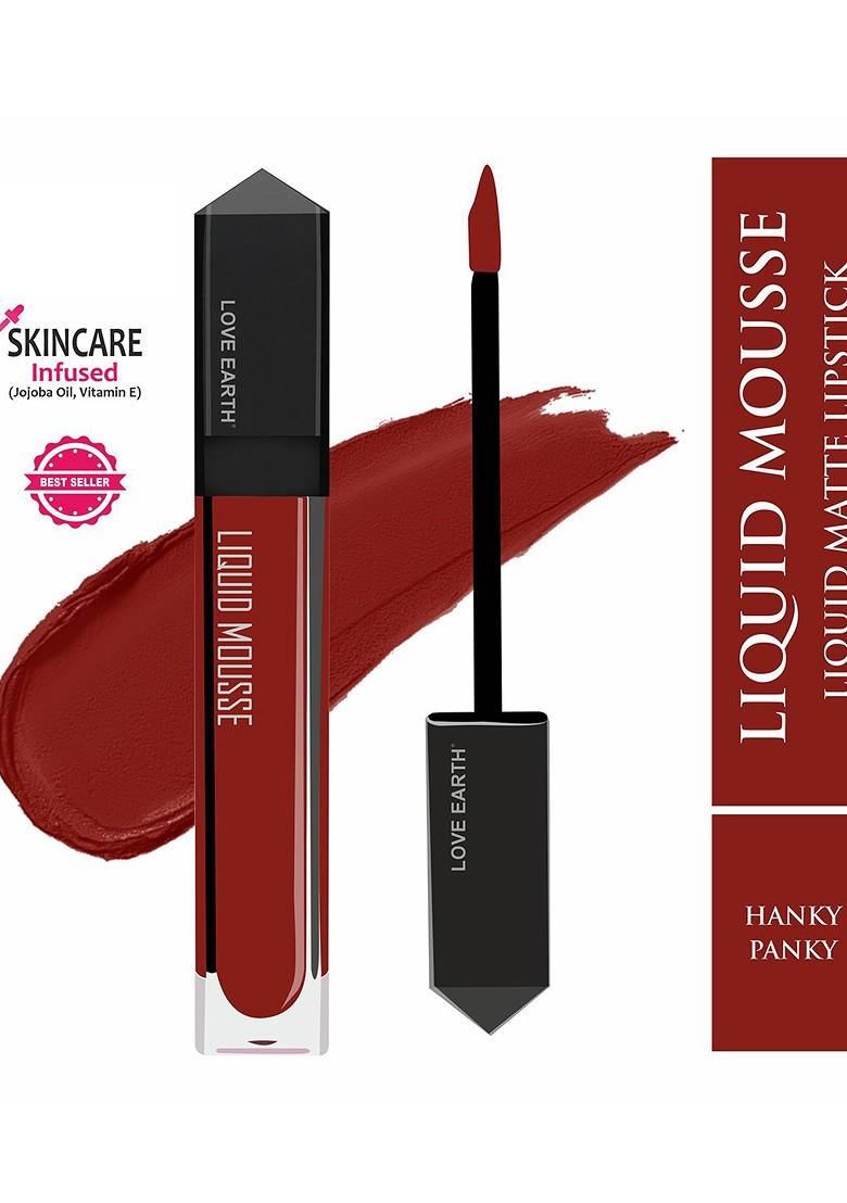 Love Earth Liquid Mousse Matte Long Lasting Lipstick 6Ml Hanky Panky 122