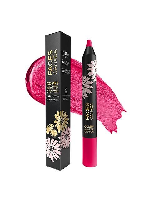 Faces Canada Comfy Matte Crayon Lipstick With Shea Butter Chamomile 2 8G Dramaqueen 04