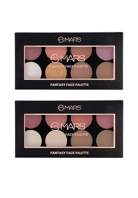 Mars Set Of 2 Matte Fantasy Palette Blusher With Highlighter Bronzer 01 03