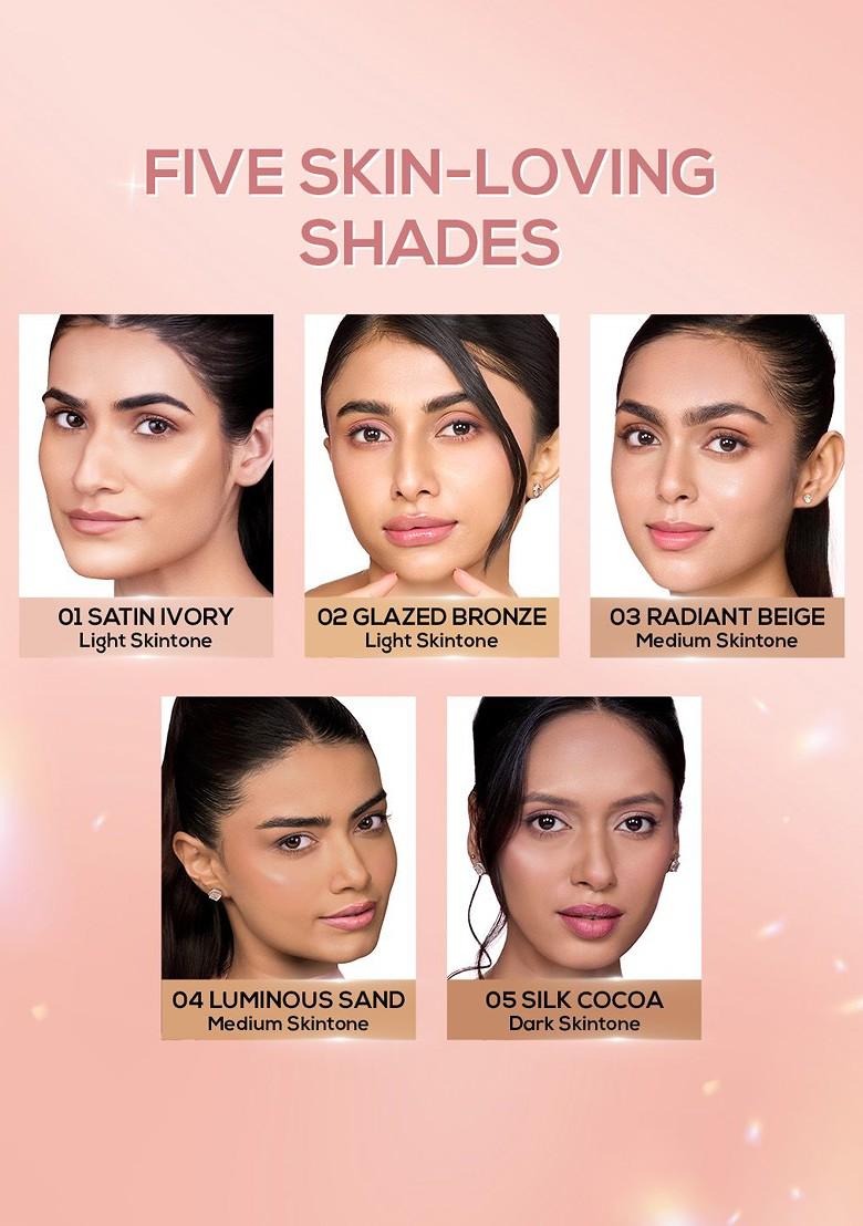 Renee Lumi Glow Highlighting Liquid Foundation With 3D 30 Ml Silk Cocoa