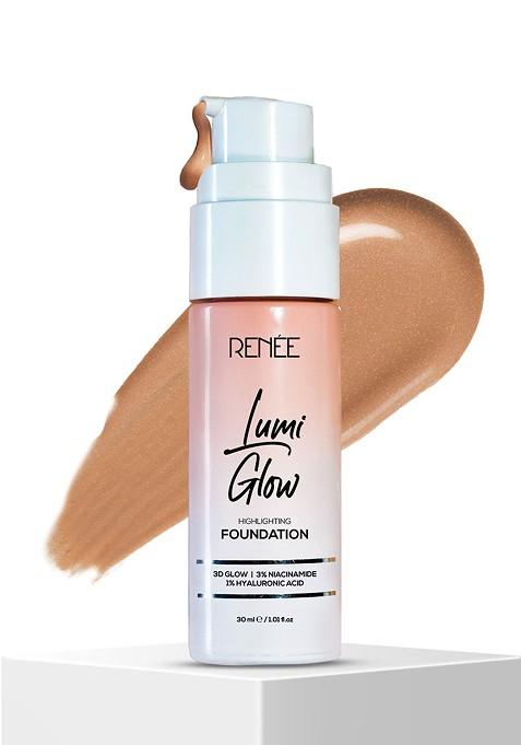 Renee Lumi Glow Highlighting Liquid Foundation With 3D 30 Ml Silk Cocoa