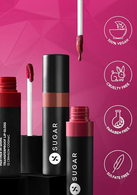Sugar Partner In Shine Transferproof Lip Gloss With Vitamin E 3Ml 03 Blush Brandy