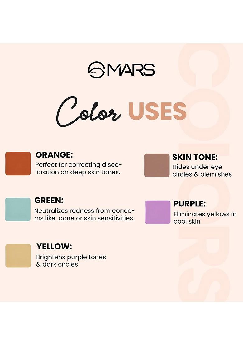 Mars Cover Rangers Concealer And Color Corrector Contour Palette 24Gm 01