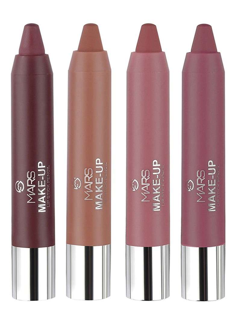 Mars Set Of 4 Smooth Pigmented Lipstick Pencil 3 6 G Each Shade F - Indya
