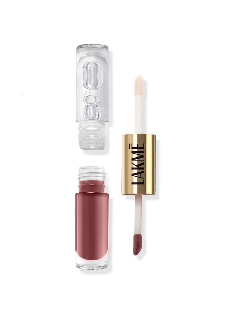 Lakme 9To5 Matte To Glass 2 In 1 Transferproof Liquid Lip Color 7 6Ml Sweet Praline - Indya