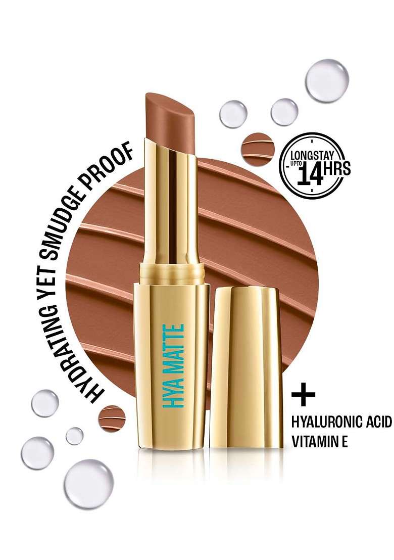 Lakme 9To5 Hya Matte Hydrating Smudgeproof Lipstick Lasts 14Hr 3 6G Coffee Break Nm4 - Indya