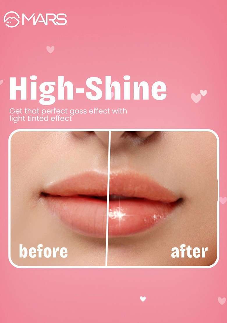 Mars Candylicious Coloured Lip Gloss With Vitamin E 4Ml Candy Floss 04 - Indya