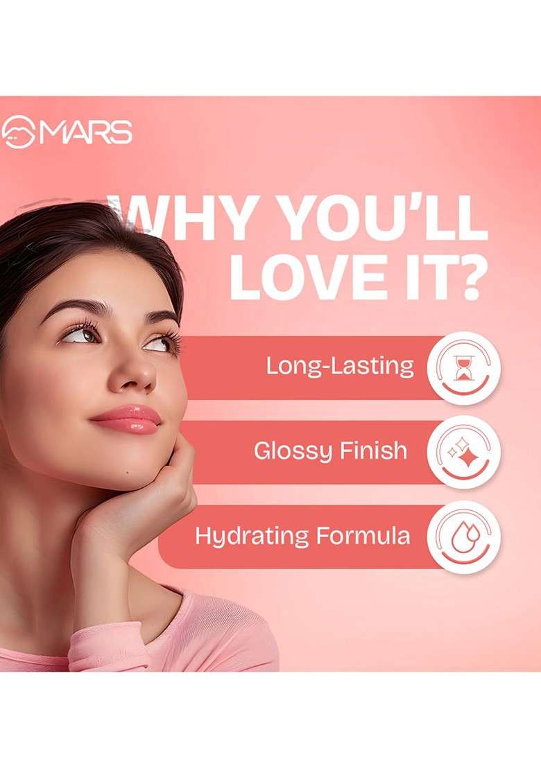 Mars Drip Long Lasting Glossy Finish Lip Mist 4 5 Ml Strawberry 04 - Indya