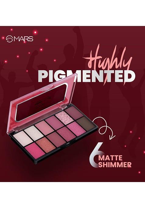 Mars 16 Color Ultra Lip Palette With Smudge Proof Mascara Kajal