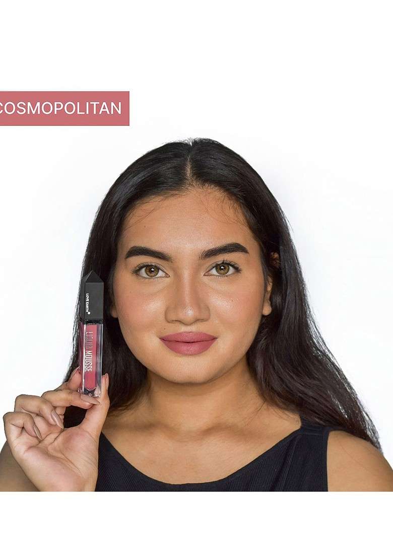 Love Earth Liquid Mousse Matte Long Lasting Lipstick 6Ml Cosmopolitan 121 - Indya