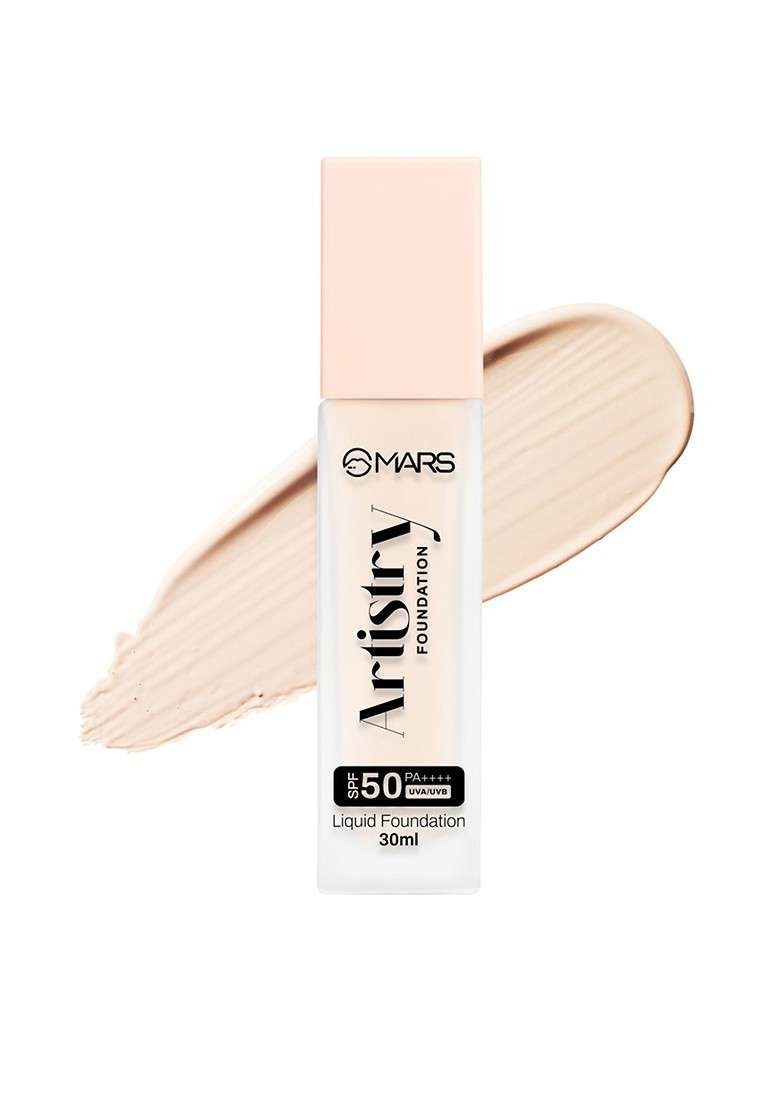 Mars Artistry Spf50 Pa Liquid Foundation 30 Ml Warm Vanilla 01 - Indya