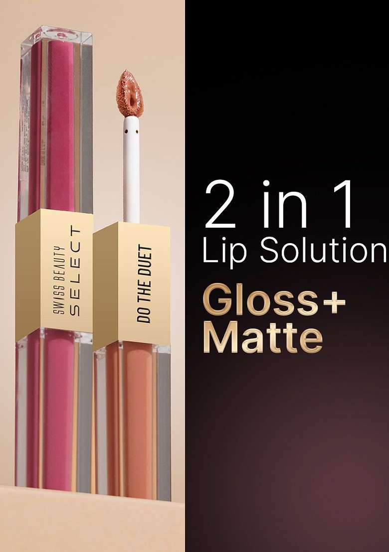 Swiss Beauty Select Do The Duet Lipstick With Vitamin E Jojoba Oil 3Ml Imperial Red 6 - Indya