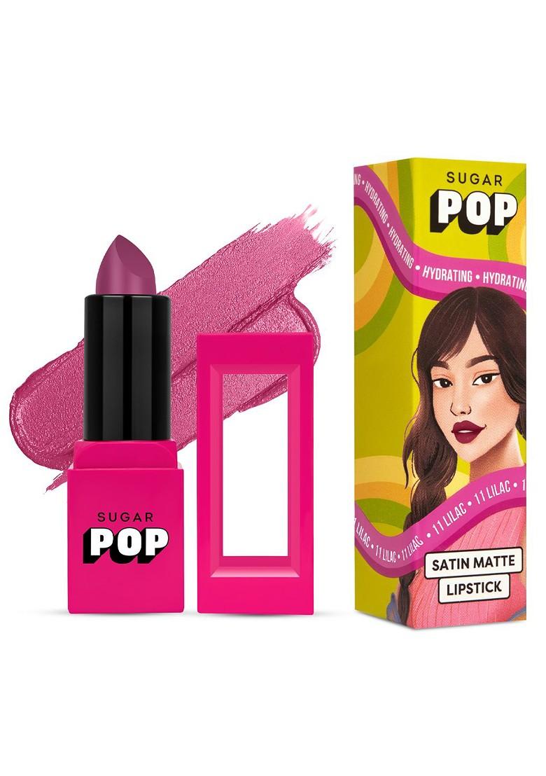 Sugar Pop Hydrating Satin Matte Lipstick Infused With Vitamin E Shea Butter Lilac 11