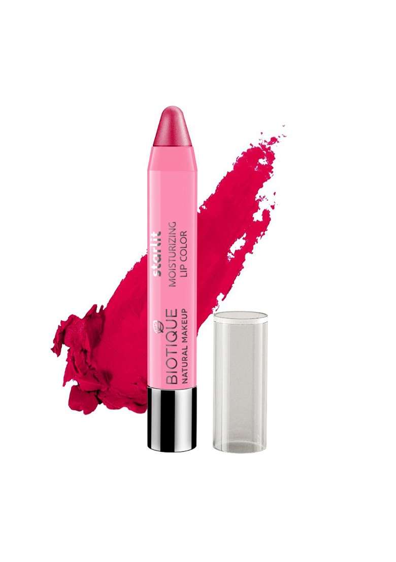 Biotique Natural Makeup Starlit Moisturising Lip Color P303 Rich Raspberry 3 5 G - Indya