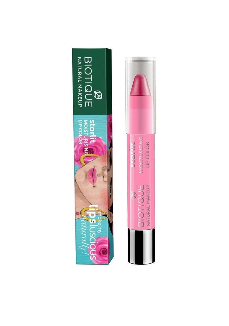 Biotique Natural Makeup Starlit Moisturising Lip Color P303 Rich Raspberry 3 5 G - Indya