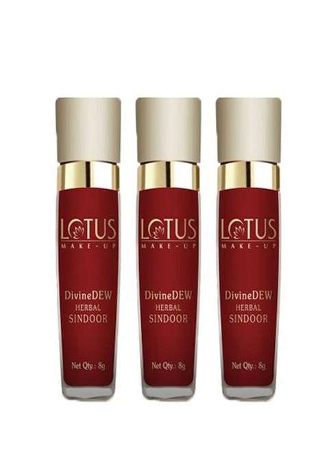 Lotus Make Up Set Of 3 Divine Dew Water Smudge Resistant Sindoor 8G Rosy Blush 20
