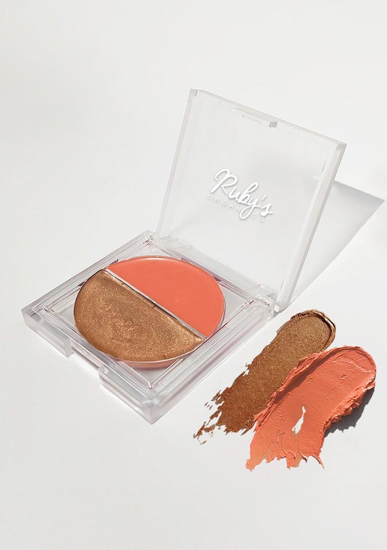 Ruby'S Organics Blush Bronzer Cream Duo 9G Tan Bronze
