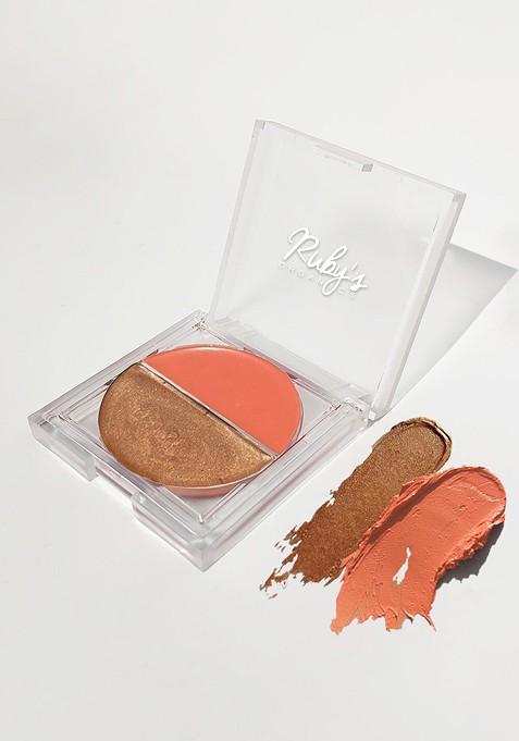 Ruby'S Organics Blush Bronzer Cream Duo 9G Tan Bronze