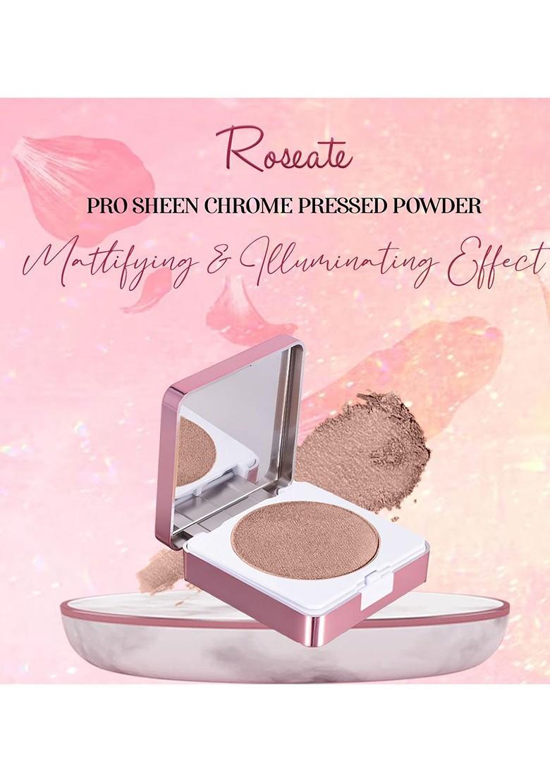 Coloressence Roseate Pro Sheen Chrome Pressed Powder Golden Ash 10G